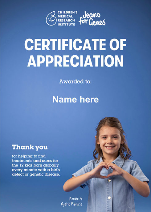Certificate of Appreciation 2026